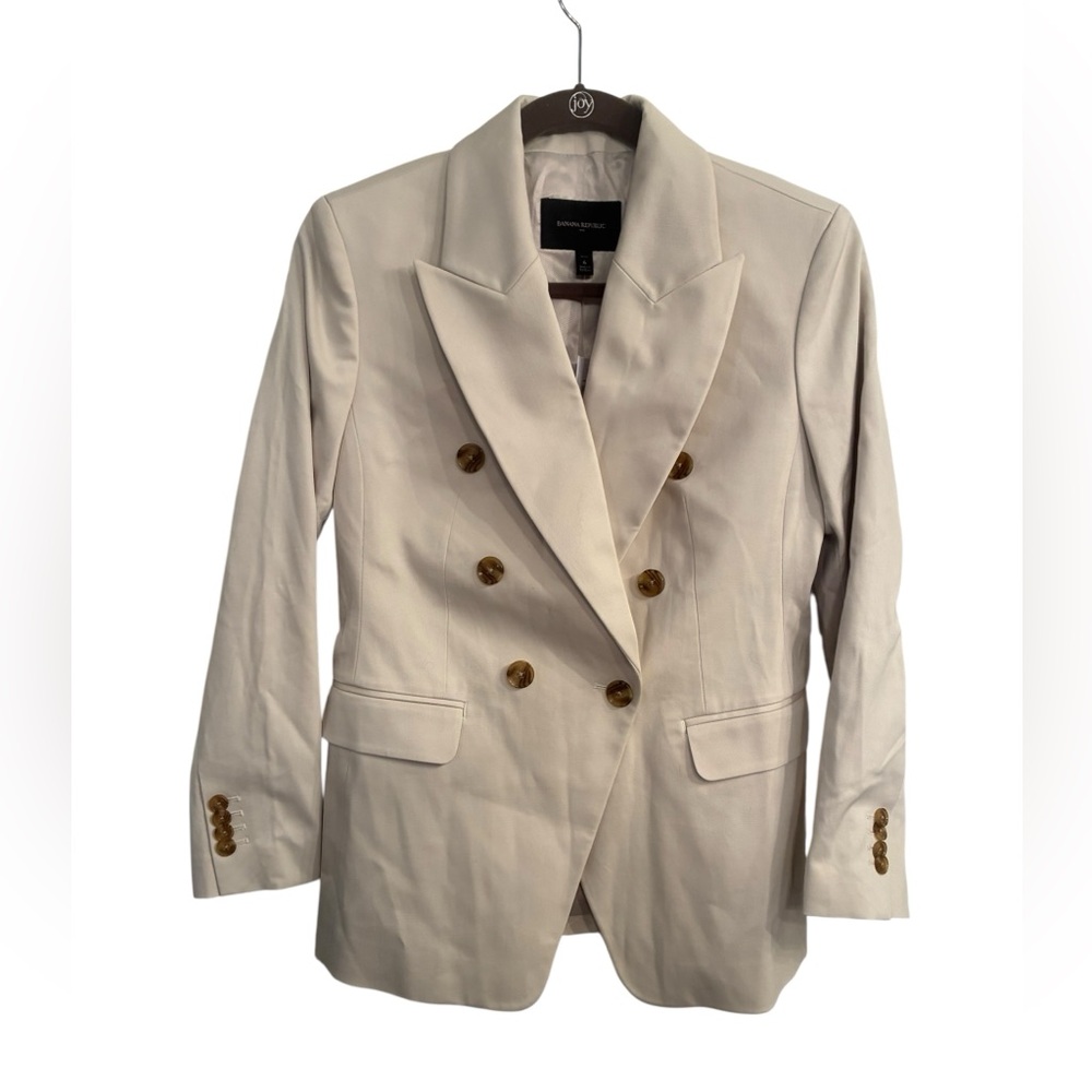 Banana Republic Light Tan Double-Breasted Blazer